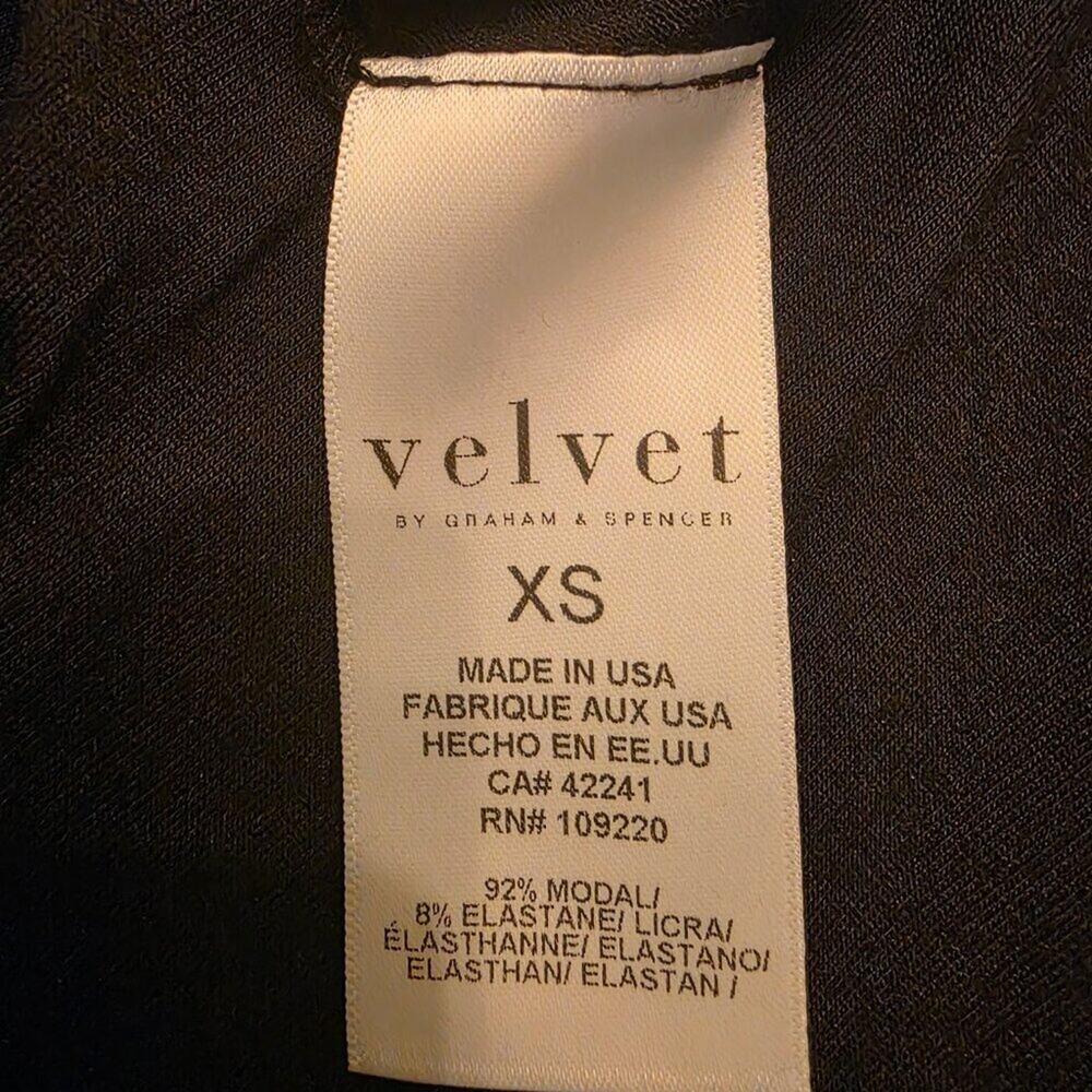 Velvet by Graham & Spencer Dress Womens XS Black Long Sleeve Ruched Soft - Picture 10 of 11
